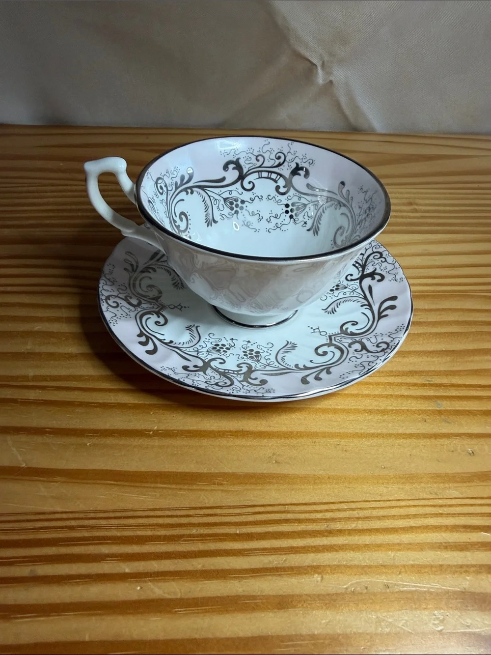 Rare Althorp Fine Bone China Princess Diana Rose Teacup Saucer Set